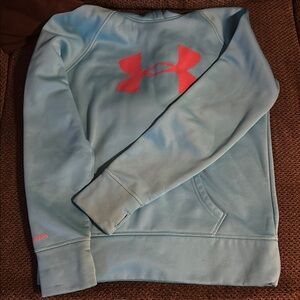 Under Armour Blue Sweatshirt with Pink Logo